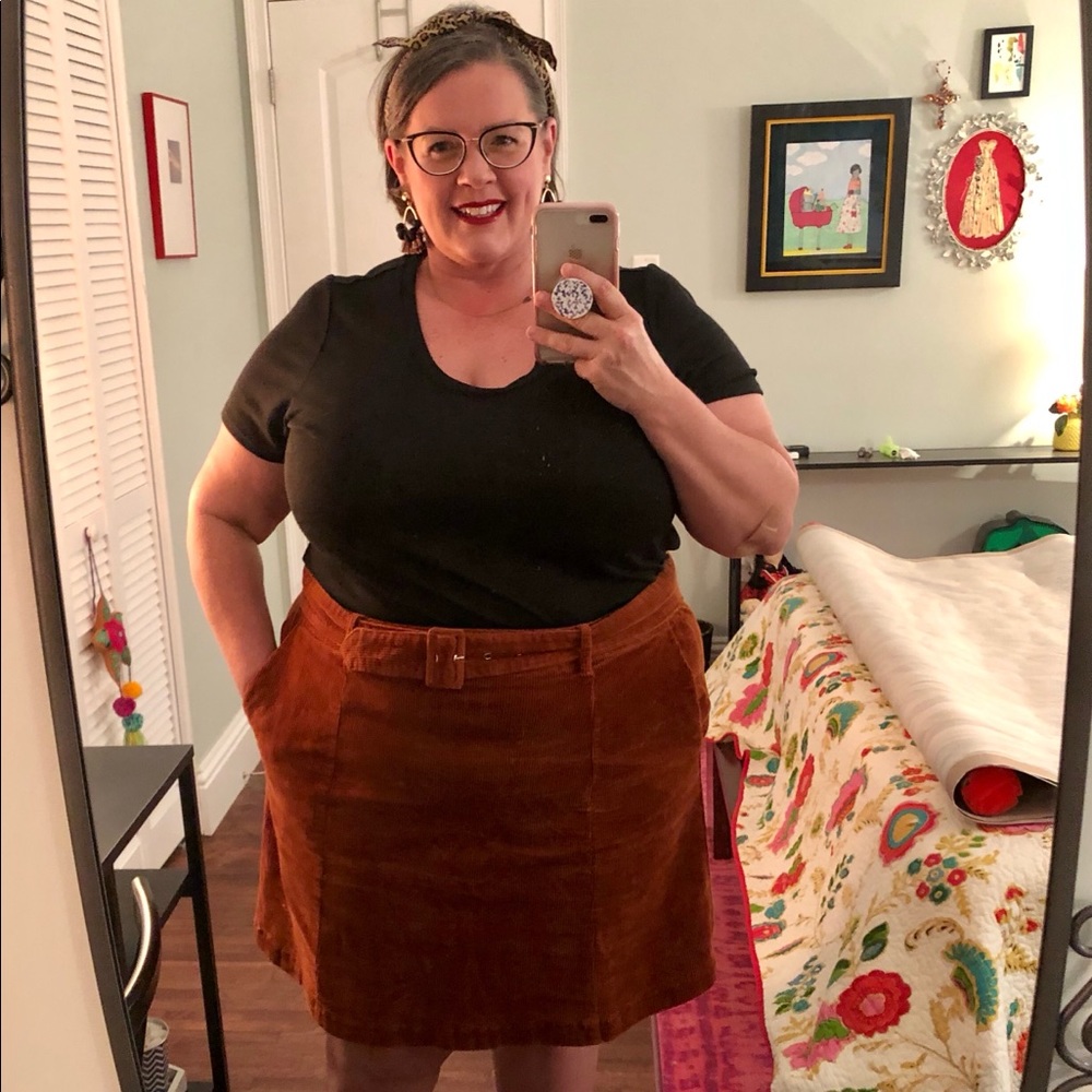 Eloquii Stretch Corduroy Skirt. Size 24